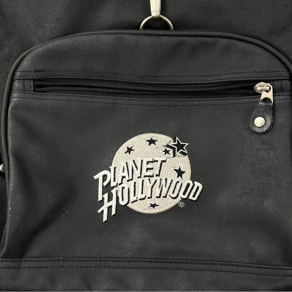PLANET HOLLYWOOD Embroidered Leather Backpack